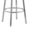 Armen Living Lorin 26" White Faux Leather and Brushed Stainless Steel Swivel Bar Stool LCLRBABSWH26 - alternate 7